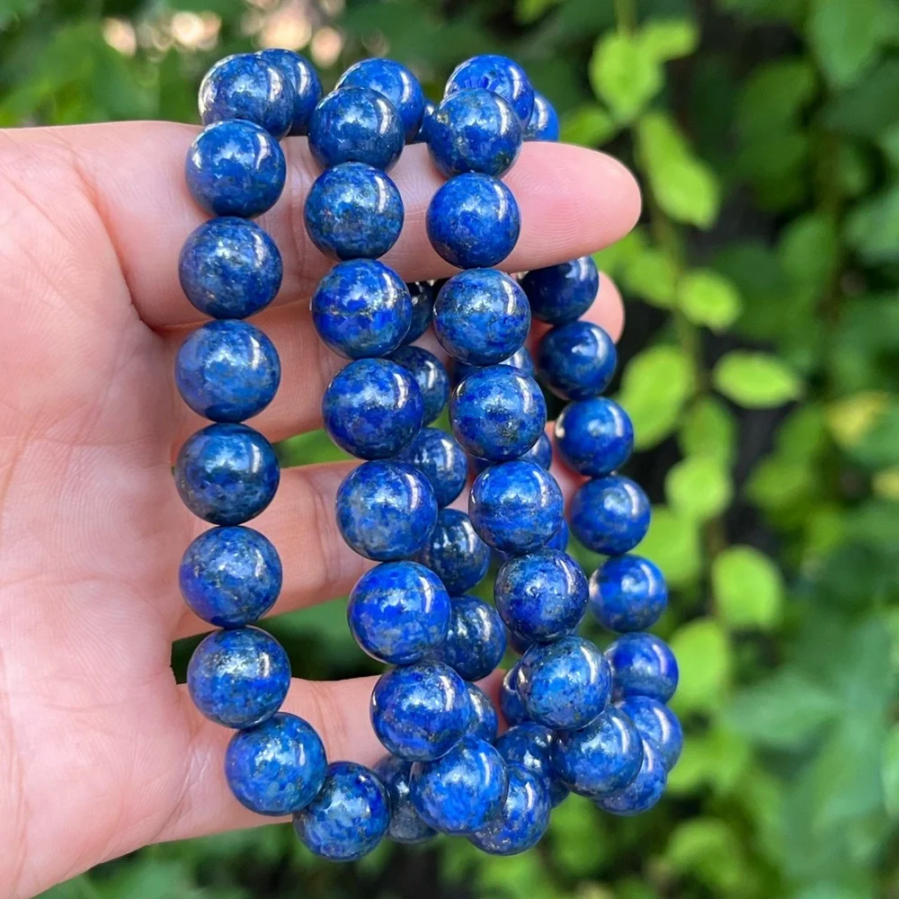 10.5mm stretchable lapis lazuli bracelet‎